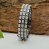 Rainbow Moonstone and Pave Diamond Bangle in 925 Sterling Silver - Image 2