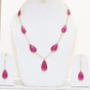 Necklace with Earrings in 18K Gold with Ruby Gemstone - Image 3