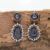 Geode Rainbow Moonstone Earrings in 14k Gold 925 Sterling Silver with Diamond