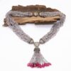 Sapphire Tourmaline Beads Diamond Necklace set in 14K Gold 925 Sterling Silver - Image 4