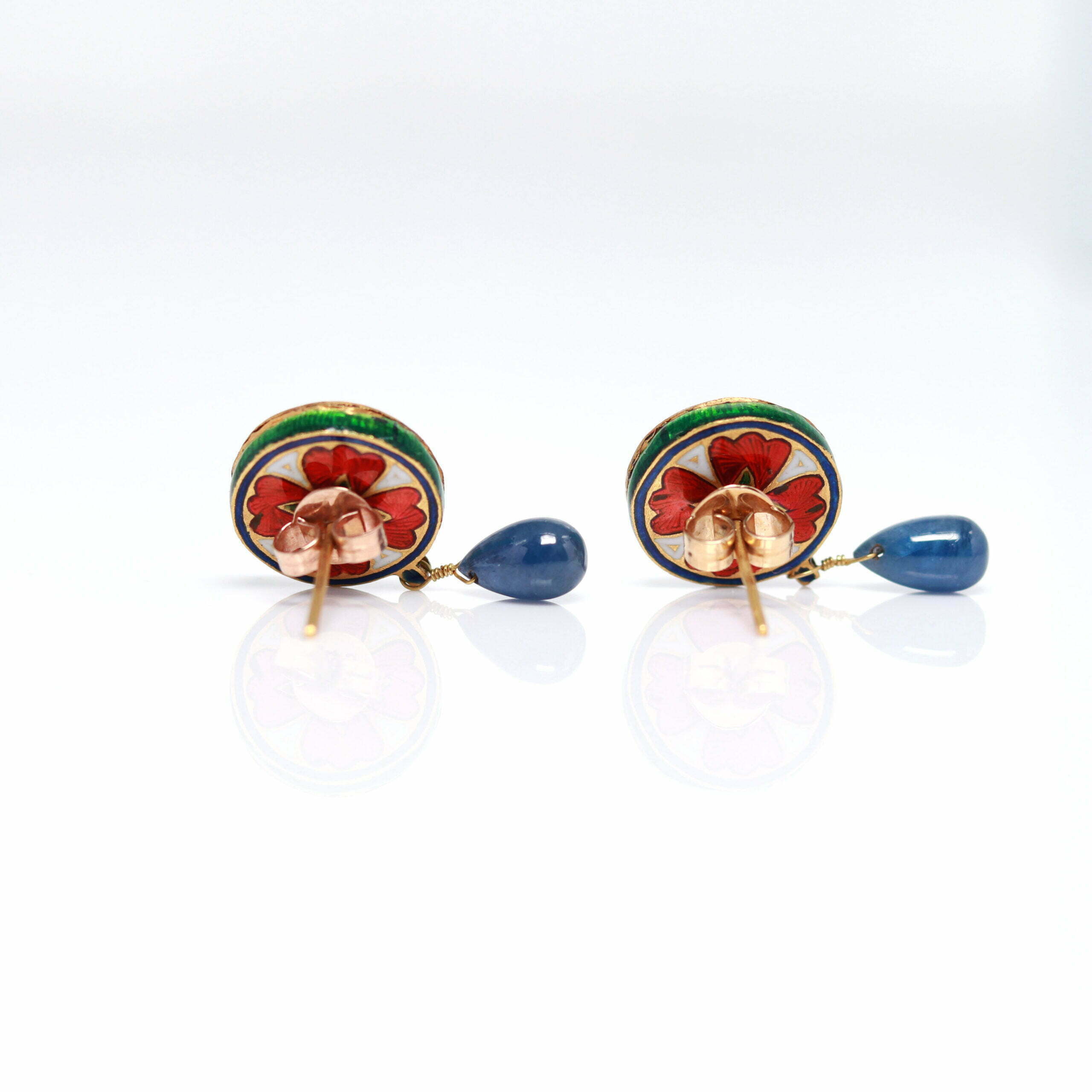 Silver & enamel ear hooks handmade by Laura Haszard - available after -  Craft NSW