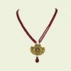 Religious Photo Pendant in 22k Gold with Rosecut Diamond and Ruby Gemstone in Ruby String - Image 10