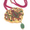 Shrinath Ji Pendant in 22k Gold with Ruby Emerald and Diamond - Image 2