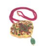 Shrinath Ji Pendant in 22k Gold with Ruby Emerald and Diamond - Image 4