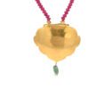 Shrinath Ji Pendant in 22k Gold with Ruby Emerald and Diamond - Image 7
