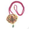 Shrinath Ji Pendant in 22k Gold with Ruby Emerald and Diamond - Image 5