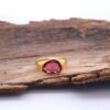 18k Gold Ring with Pink Tourmaline Gemstone