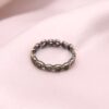 Band in 925 Sterling Silver 18k Gold Micron Plating with Colored Diamonds - Image 3