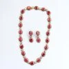 Necklace Earrings set in 925 Sterling Silver with Diamonds and Ruby Gemstone - Image 5
