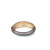Oval Design Bangle in 14k Gold and 925 Sterling Silver with Pave Diamonds - Image 8
