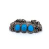 Turquoise and Pave Diamond Bracelet in 925 Sterling Silver along with Brass chain and Magnetic clasp - Image 9