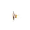 Stud Earrings in 14k Gold and 925 Sterling Silver with Diamond & Pink Opal Gemstone - Image 3