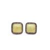 Yellow Sapphire Diamond Earrings set in 14k Gold and 925 Sterling Silver - Image 3
