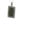Pendant in 925 Sterling Silver with Pyrite Gemstone and Pave Diamonds - Image 4