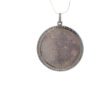 Om Design Brass Coin Charm Pendant in 925 Sterling Silver with Pave Diamonds - Image 4