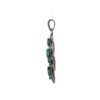 Emerald and Pave Diamond Pendant in 925 Sterling Silver - Image 3