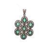 Emerald and Pave Diamond Pendant in 925 Sterling Silver - Image 2