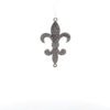 Fleur de Lis Design Charm in 925 Sterling Silver with Pave Diamonds - Image 3