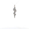 Fleur de Lis Design Charm in 925 Sterling Silver with Pave Diamonds - Image 5