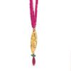 Religious Photo Pendant in 22k Gold with Rosecut Diamond and Ruby Gemstone in Ruby String - Image 8