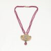Religious Photo Pendant in 22k Gold with Rosecut Diamond and Ruby Gemstone in Ruby String - Image 11