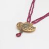 Religious Photo Pendant in 22k Gold with Rosecut Diamond and Ruby Gemstone in Ruby String - Image 12