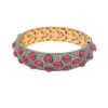 Round Shape Ruby Diamond Bangle - Image 4