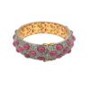Round Shape Ruby Diamond Bangle - Image 5
