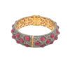 Round Shape Ruby Diamond Bangle - Image 3