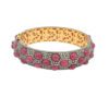 Round Shape Ruby Diamond Bangle - Image 2