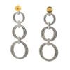Diamond Earrings set in 14K Gold and 925 Sterling Silver - Image 4