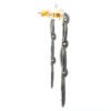 Diamond Earrings set in 14K Gold and 925 Sterling Silver - Image 5